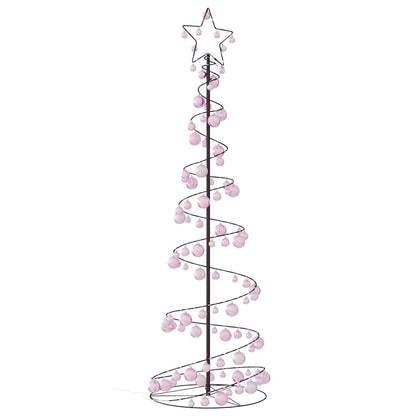 Christmas Tree Light Cone with Baubles 120 LEDs Warm White 180 cm