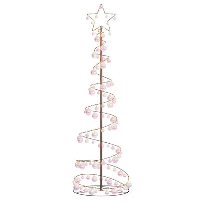 Christmas Tree Light Cone with Baubles 120 LEDs Warm White 180 cm