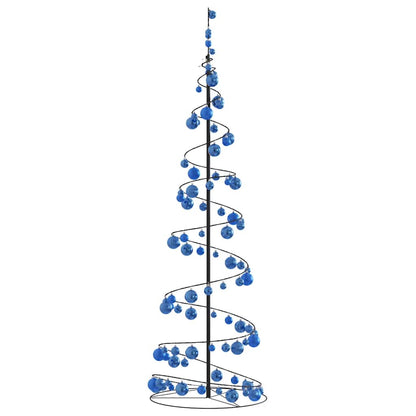 Christmas Tree Light Cone with Baubles 120 LEDs Warm White 180 cm