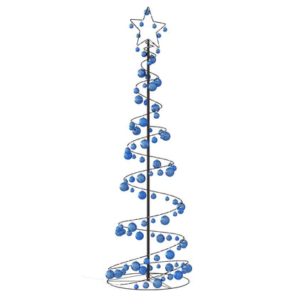 Christmas Tree Light Cone with Baubles 120 LEDs Warm White 180 cm