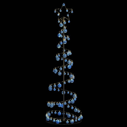 Christmas Tree Light Cone with Baubles 120 LEDs Warm White 180 cm