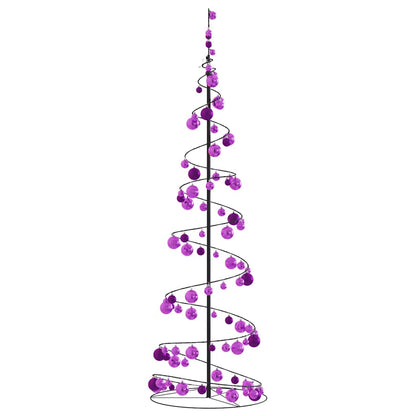 Christmas Tree Light Cone with Baubles 120 LEDs Warm White 180 cm