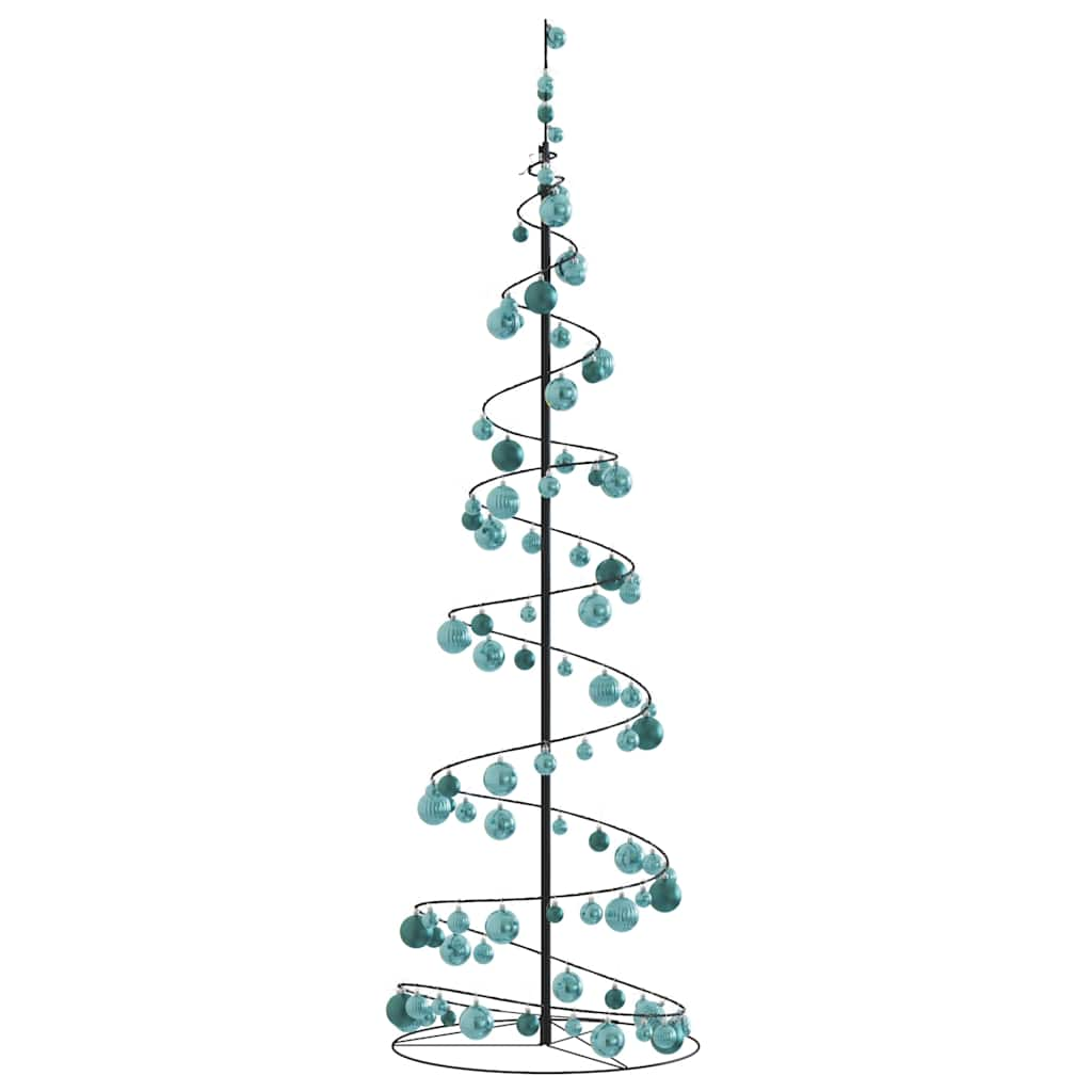 Christmas Tree Light Cone with Baubles 120 LEDs Warm White 180 cm