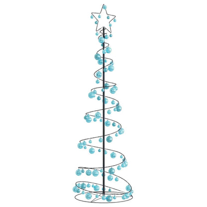 Christmas Tree Light Cone with Baubles 120 LEDs Warm White 180 cm