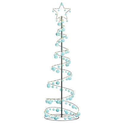 Christmas Tree Light Cone with Baubles 120 LEDs Warm White 180 cm