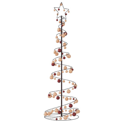 Christmas Tree Light Cone with Baubles 120 LEDs Warm White 180 cm