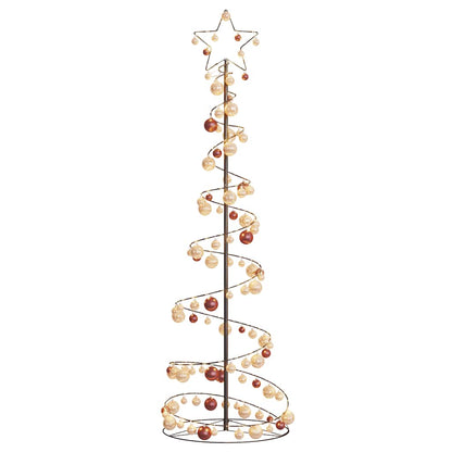 Christmas Tree Light Cone with Baubles 120 LEDs Warm White 180 cm