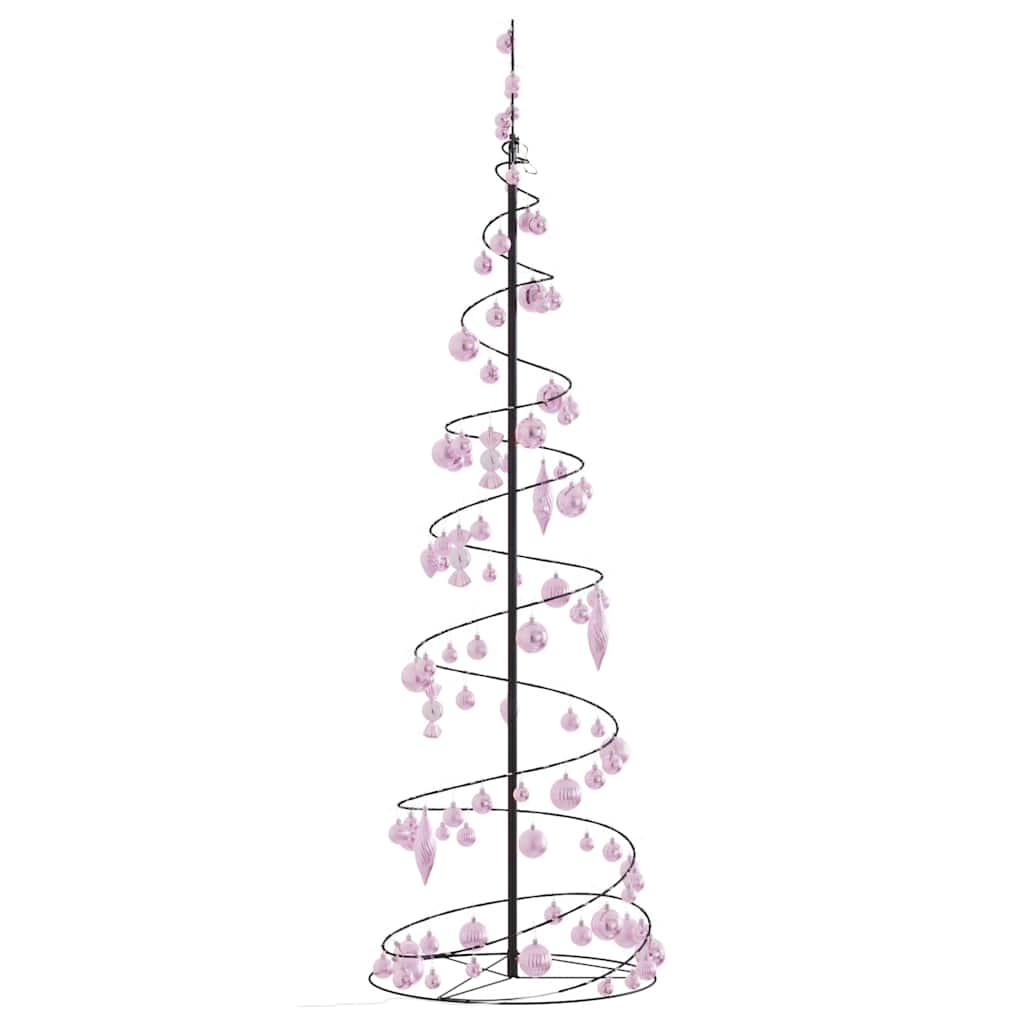 Christmas Tree Light Cone with Baubles 120 LEDs Warm White 180 cm