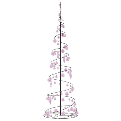 Christmas Tree Light Cone with Baubles 120 LEDs Warm White 180 cm