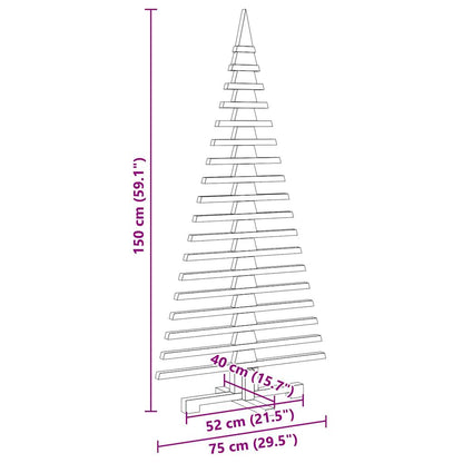 Wooden Christmas Tree for Decoration 150 cm Solid Wood Pine