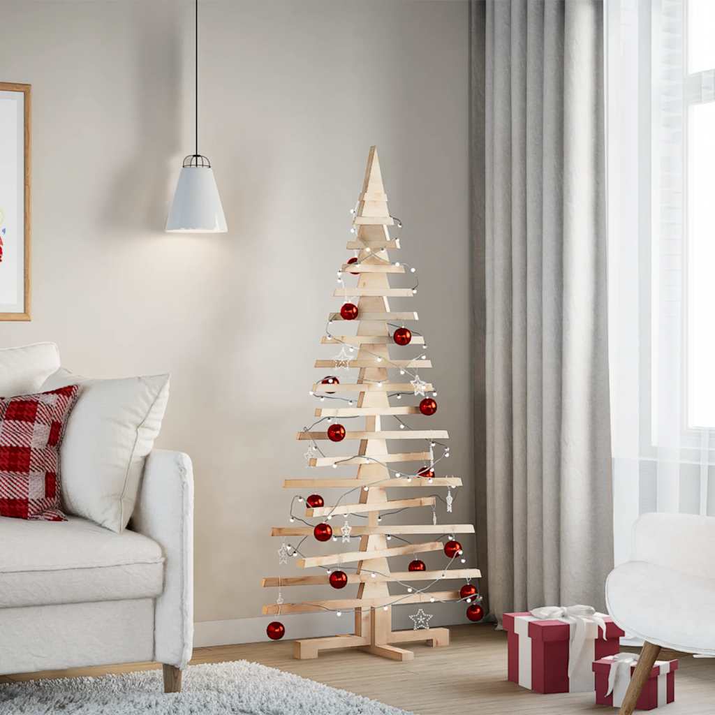 Wooden Christmas Tree for Decoration 150 cm Solid Wood Pine