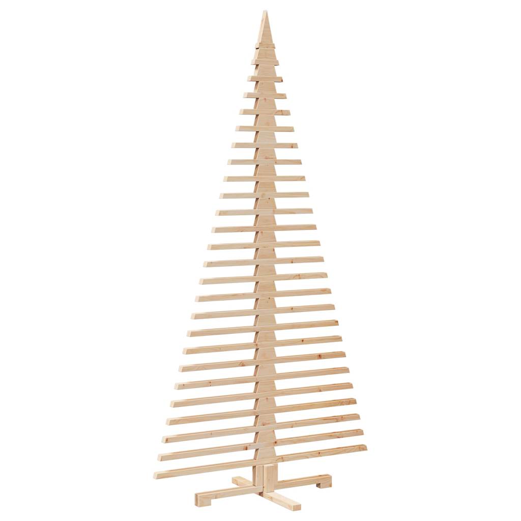 Wooden Christmas Tree for Decoration 210 cm Solid Wood Pine