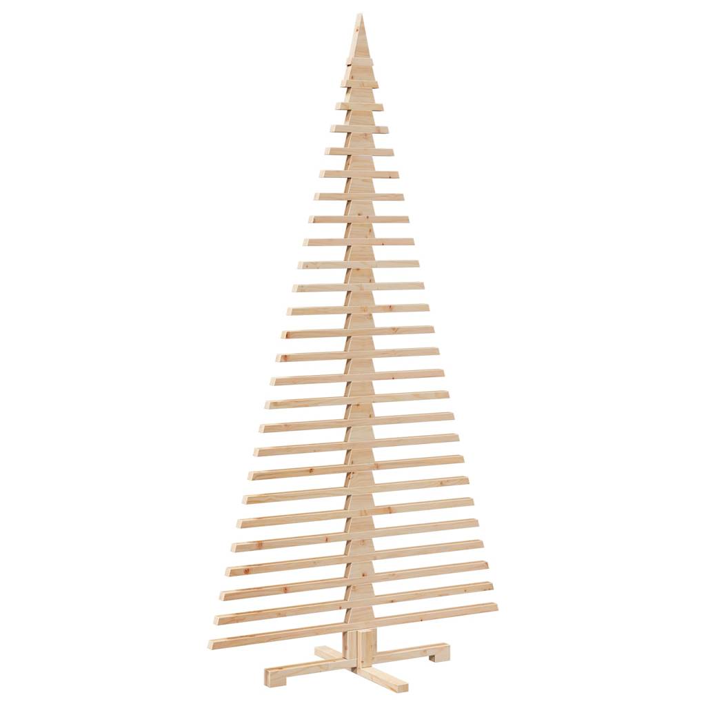 Wooden Christmas Tree for Decoration 210 cm Solid Wood Pine