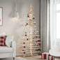 Wooden Christmas Tree for Decoration 210 cm Solid Wood Pine