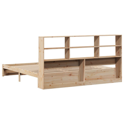 Bookcase Bed without Mattress 200x200cm Solid Wood Pine