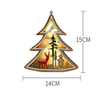 Load image into Gallery viewer, Thrisdar Creative Snowflakes Tree Star Ｈeart Shape Wooden Night Light Bedroom Bedside Table Lamp Birthday Christmas Gift Light
