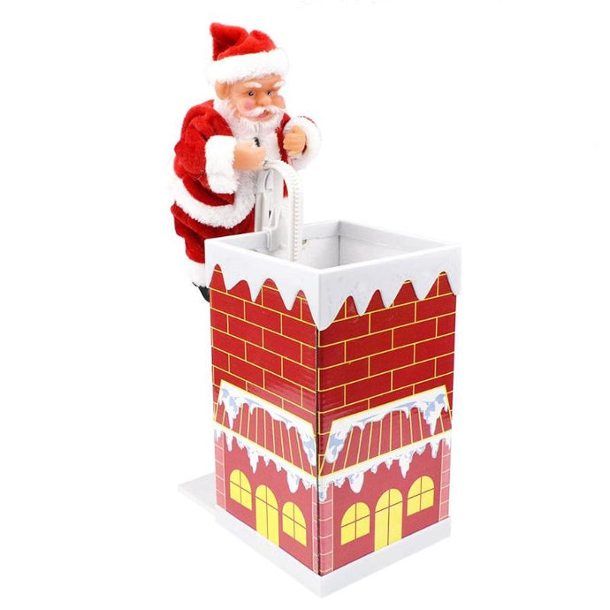 Santa Claus Climbing Chimney Doll Electric Toy With Music Children Kids Christmas Gifts New Year Gifts Decoration Ornaments Toy - MiniDreamMakers