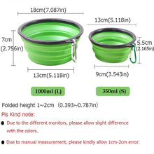 Load image into Gallery viewer, 1000ML Pet Bowl Folding Silicone Travel Dog Bowls Walking Portable Water Bowl For Small Medium Dogs Cat Bowls Pet Eating Dishes - MiniDreamMakers
