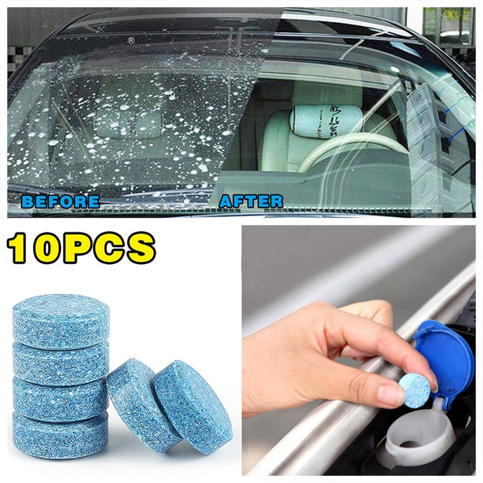 10PCS/Pack(1PCS=4L Water)Car Solid Wiper Fine Seminoma Wiper Auto Window Cleaning Car Windshield Glass Cleaner Car Accessories - MiniDreamMakers