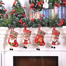 Load image into Gallery viewer, Christmas Stocking Mini Sock Santa Claus Candy Gift Bag Xmas Tree Hanging Pendant Drop Ornaments Decorations For Home
