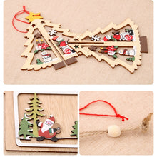 Load image into Gallery viewer, 1PC 2D 3D Christmas Ornament Wooden Hanging Pendants Star Xmas Tree Bell Christmas Decorations For Home Party New Year Navidad - MiniDreamMakers
