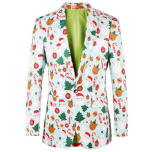 Load image into Gallery viewer, Christmas designer Men Clothing Luxury Designer Mens Blazer print Jacket Stylish Fancy Brand floral Males Suits Blazers
