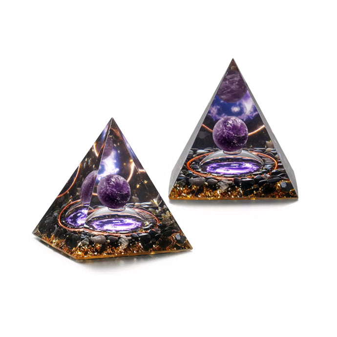 Natural Obsidian Stone Healing Energy Chakra Pyramid - MiniDM Store