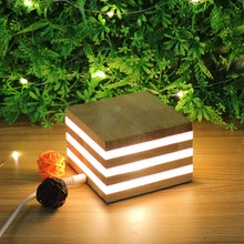 Load image into Gallery viewer, USB Interface Wooden Acrylic LED Desktop Night Lamp - MiniDM Store

