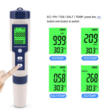 Load image into Gallery viewer, 5 in 1 High Accuracy Digital Pen pH Tester for Water - MiniDM Store
