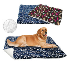 Load image into Gallery viewer, Winter Dog Bed Mat Pet Cushion Blanket Warm Paw Print Puppy Cat Fleece Beds For Small Large Dogs Cats Pad Chihuahua Cama Perro - MiniDM Store
