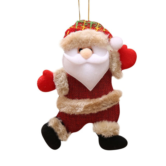 Merry Christmas ornaments Christmas Gift Santa Claus Snowman Tree Toy Doll Hang home Decorations
