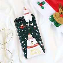 Load image into Gallery viewer, Cute Cartoon Christmas 3D Doll Deer Snowman Phone Case For iPhone X XS XR XS Max 6 6S 7 8 Plus Christmas Soft TPU Back Cover - MiniDreamMakers
