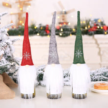 Load image into Gallery viewer, New Creative Christmas Champagne Wine Cover Bottle Hat Plush Bottle Set Santa Family Party Table Decoration Xmas Gifts
