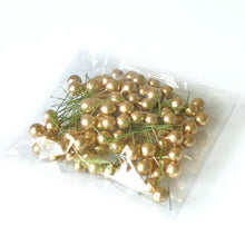 Load image into Gallery viewer, 1cm/1.2cm 100pcs Artificial gold Holly Berry merry Christmas DIY Home Garden Decorations Xmas tree drop ornament Xmas Supplies - MiniDreamMakers
