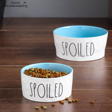 Load image into Gallery viewer, Cat Bowls Pet Food and Water Bowls Cartoon Letters Ceramic for Cats Dogs Pets Bowl Food Water Feeding Pet Supplies - MiniDreamMakers
