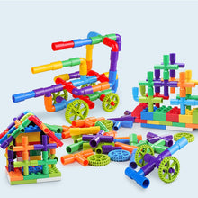 Load image into Gallery viewer, DIY Water Pipe Building Blocks Toys Enlightening Pipeline Tunnel Construction Educational STEM Designer Toys For Children Brick - MiniDM Store
