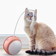Load image into Gallery viewer, Funny Cat Toy Tumbler Swing Toys For Cats Kitten Interactive Balance Car Cat Chasing Toy Funny Sound And Light Feather Toy - MiniDreamMakers
