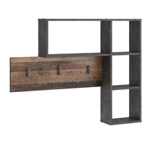 Load image into Gallery viewer, FMD Wall-mounted Coat Rack 4 Open Compartments Anthracite and Dark Brown
