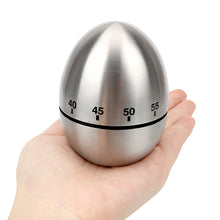 Load image into Gallery viewer, Cooking Tools Kitchen Timer Stainless Steel Egg 60 Minutes Mechanical Alarm Time Clock Counting - MiniDM Store
