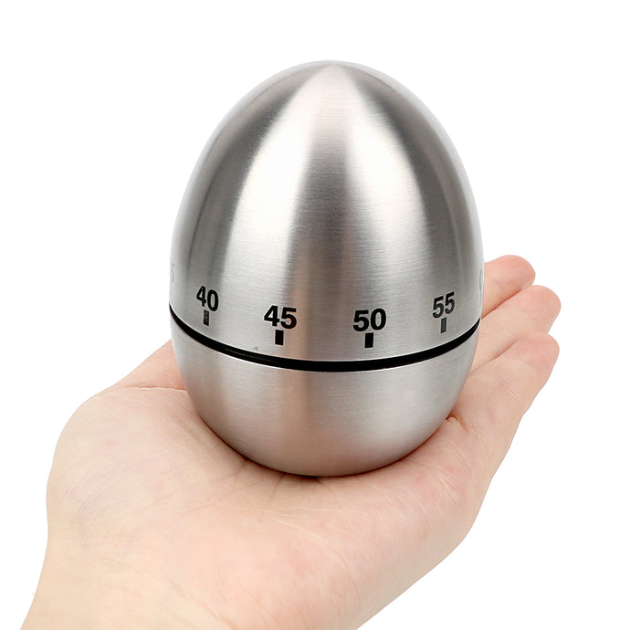 Cooking Tools Kitchen Timer Stainless Steel Egg 60 Minutes Mechanical Alarm Time Clock Counting - MiniDM Store