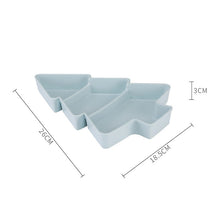 Load image into Gallery viewer, Christmas Tree Shape Candy Snacks Nuts Seeds Dry Fruits Plastic Plates Dishes Bowl Breakfast Tray Home Kitchen Supplies

