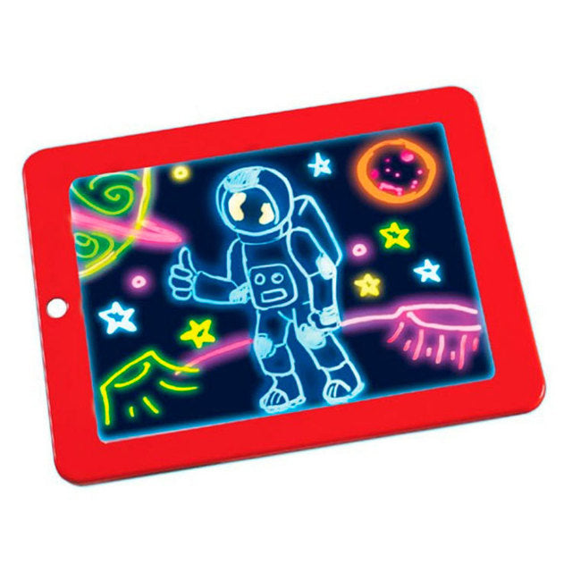 3D Magic Drawing Pad Luminous Light Drawing Board Graffiti Doodle Tablet Magic Draw with Light Kids Painting Fun Educational Toy - MiniDM Store
