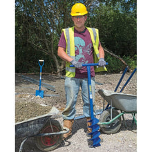 Load image into Gallery viewer, Draper Tools Post Hole Digger with Auger 1070x155 mm Blue 24414
