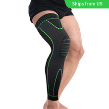 Load image into Gallery viewer, 1PCS Mumian S33 Classic Black And Green Knitted Thermal Lengthen Sports Kneecaps - MiniDreamMakers
