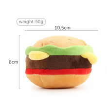Load image into Gallery viewer, Cute Hamburg Dog Toy BB Plush Pet Toys French Fries Dogs Chew Squeak Toys - MiniDM Store
