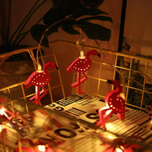 Load image into Gallery viewer, HobbyLane Pink Iron Flamingos Shape Battery Powered Garden String Light Christmas Holiday Party Girl Room Decoration - MiniDreamMakers
