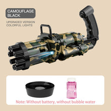 Load image into Gallery viewer, New Magic dolphin Gatling Bubble Gun Automatic Bubble Machine Gun Soap Bubble Blower Outdoor Kids Child Toy for Kids - MiniDreamMakers
