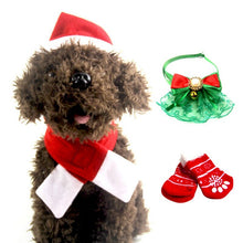 Load image into Gallery viewer, Autumn Winter Pet Dog Christmas Set Dog Cat Cap Funny Fabric Pet Costume Puppy Dog Caps Christmas Party Pets Accessories - MiniDreamMakers
