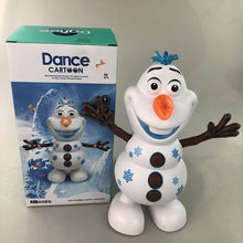 Load image into Gallery viewer, Frozen Dancing Snowman Olaf Robot With Led Music Flashlight Electric Action Figure Model Kids Toy For Children Christmas Gift - MiniDreamMakers
