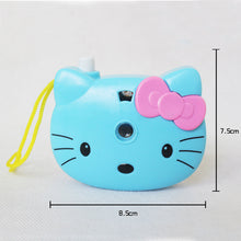Load image into Gallery viewer, 1pcs Cute Hello Kitty Light Projection Camera Children Educational Toys For Kids Projection Cartoon Pattern Camera Children Gift - MiniDreamMakers
